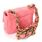 Chanel Lambskin Quilted Mini Funky Town Flap Pink