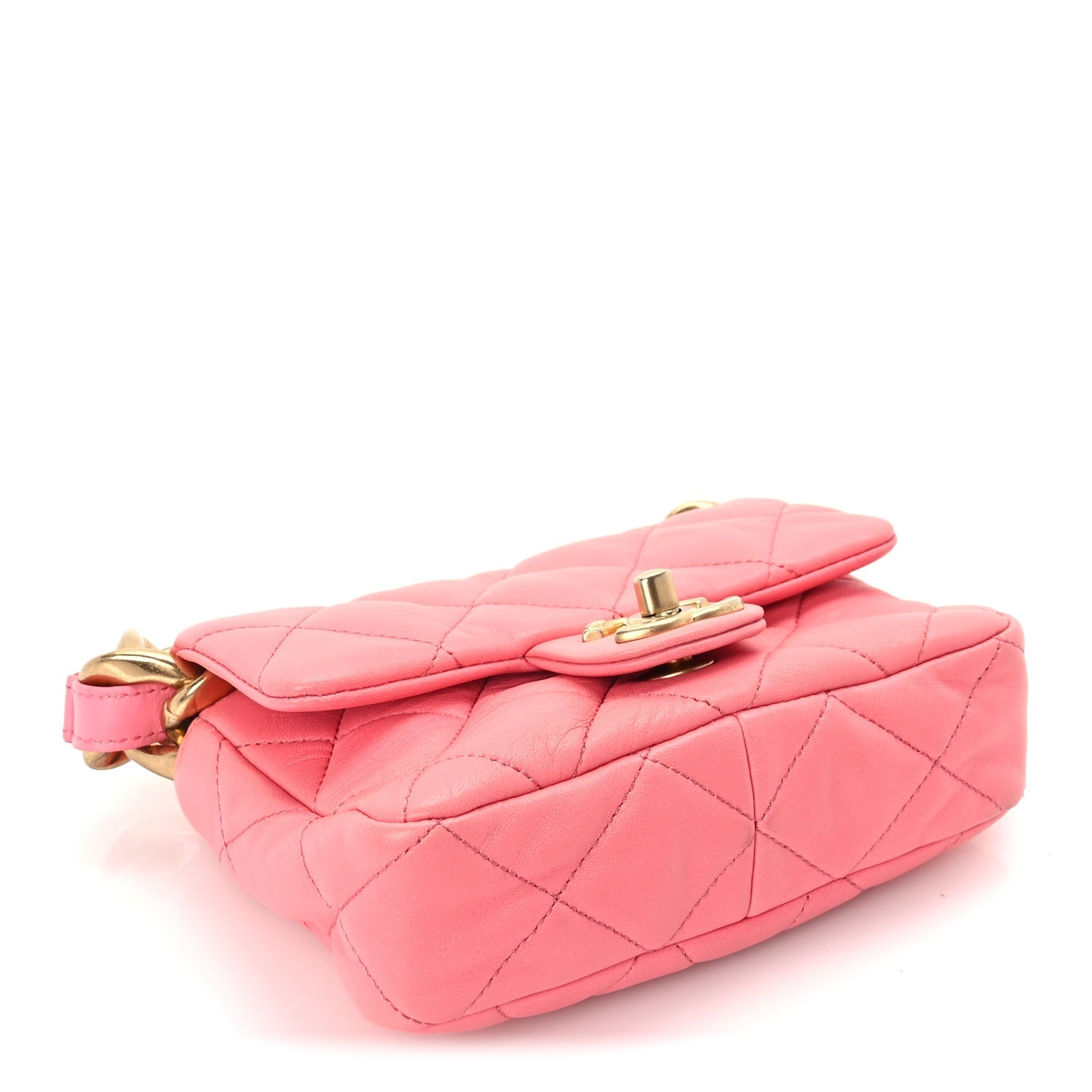Chanel Lambskin Quilted Mini Funky Town Flap Pink