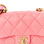 Chanel Lambskin Quilted Mini Funky Town Flap Pink