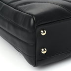 Chanel Calfskin Chevron Quilted Small Statement Shopping Tote Black
