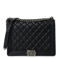 Chanel Lambskin Quilted Large Boy Flap Black
