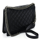 Chanel Lambskin Quilted Large Boy Flap Black