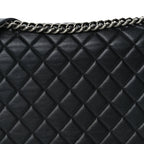 Chanel Lambskin Quilted Large Boy Flap Black