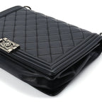 Chanel Lambskin Quilted Large Boy Flap Black