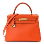 Hermes Swift Kelly Retourne 28 Orange