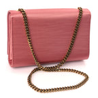 Saint Laurent Satin Small Classic Monogram Kate Tassel Satchel Coral Rose