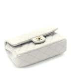 Chanel Lambskin Quilted Mini Flap Bag Charm With Hook  Grey