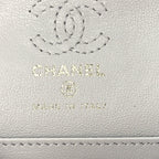 Chanel Lambskin Quilted Mini Flap Bag Charm With Hook  Grey