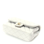 Chanel Lambskin Quilted Mini Flap Bag Charm With Hook  Grey