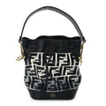 Fendi TPU FF Vitello Grace F is Fendi Mini Mon Tresor Bucket Bag Black