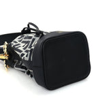 Fendi TPU FF Vitello Grace F is Fendi Mini Mon Tresor Bucket Bag Black