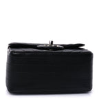 Chanel Lambskin Chevron Quilted Mini Square Flap  Black