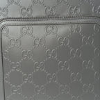 Gucci Monogram Jumbo GG Textured Dollar Calfskin Small Carry On Trolley Grey