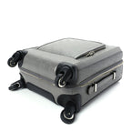 Gucci Monogram Jumbo GG Textured Dollar Calfskin Small Carry On Trolley Grey