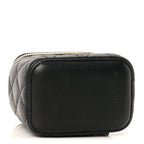 Chanel Caviar Quilted Mini Vanity Case With Chain  Black