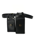 Fendi Calfskin Multi Pocket Belt  Black