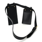 Fendi Calfskin Multi Pocket Belt  Black