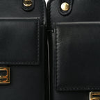 Fendi Calfskin Multi Pocket Belt  Black