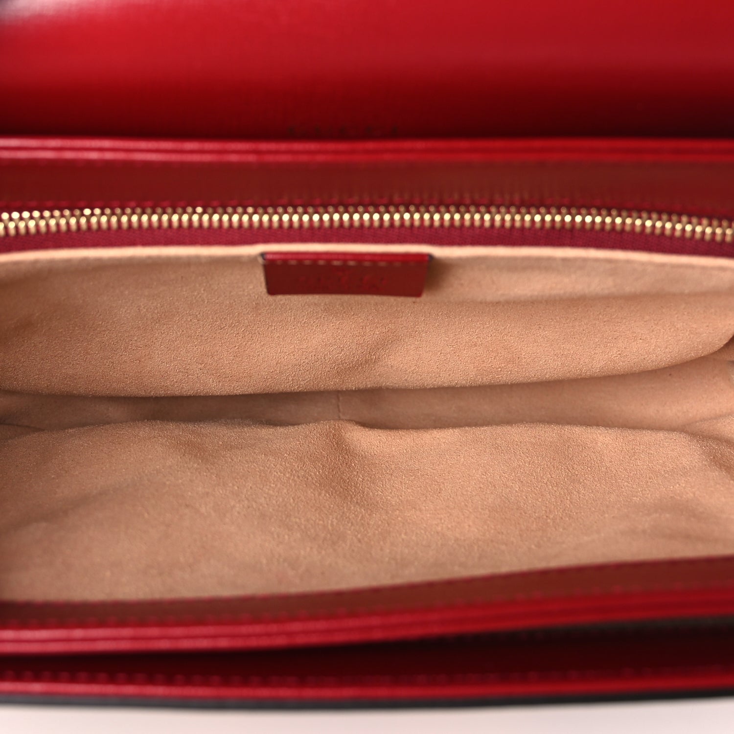Gucci GG Supreme Monogram Azalea Calfskin Horsebit 1955 Shoulder Bag Beige Ebony New Cherry Red