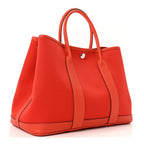 Hermes Toile Officier Negonda Garden Party 30 TPM Rouge Tomate Capucine