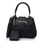 Prada Saffiano Lux Sidonie Top Handle Bag Black