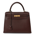 Hermes Courchevel Kelly Sellier 28 Chocolate