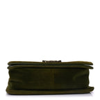 Chanel Velvet Tweed Medium Boy Flap Green