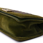 Chanel Velvet Tweed Medium Boy Flap Green