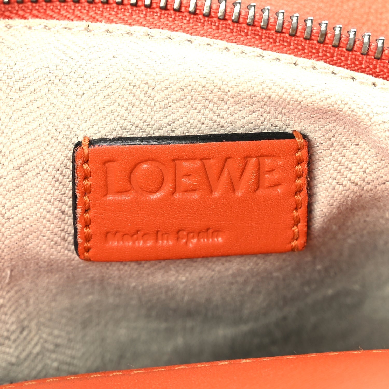 Loewe Calfskin Medium Puzzle Bag Orange