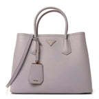 Prada Saffiano Cuir Small Double Bag Glicine