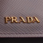 Prada Saffiano Cuir Small Double Bag Glicine