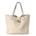 Gucci New Sakai Calfskin Lux Medium Dahlia Tote  Mystic White