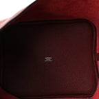 Hermes Taurillon Clemence Picotin Lock 22 MM  Rouge H