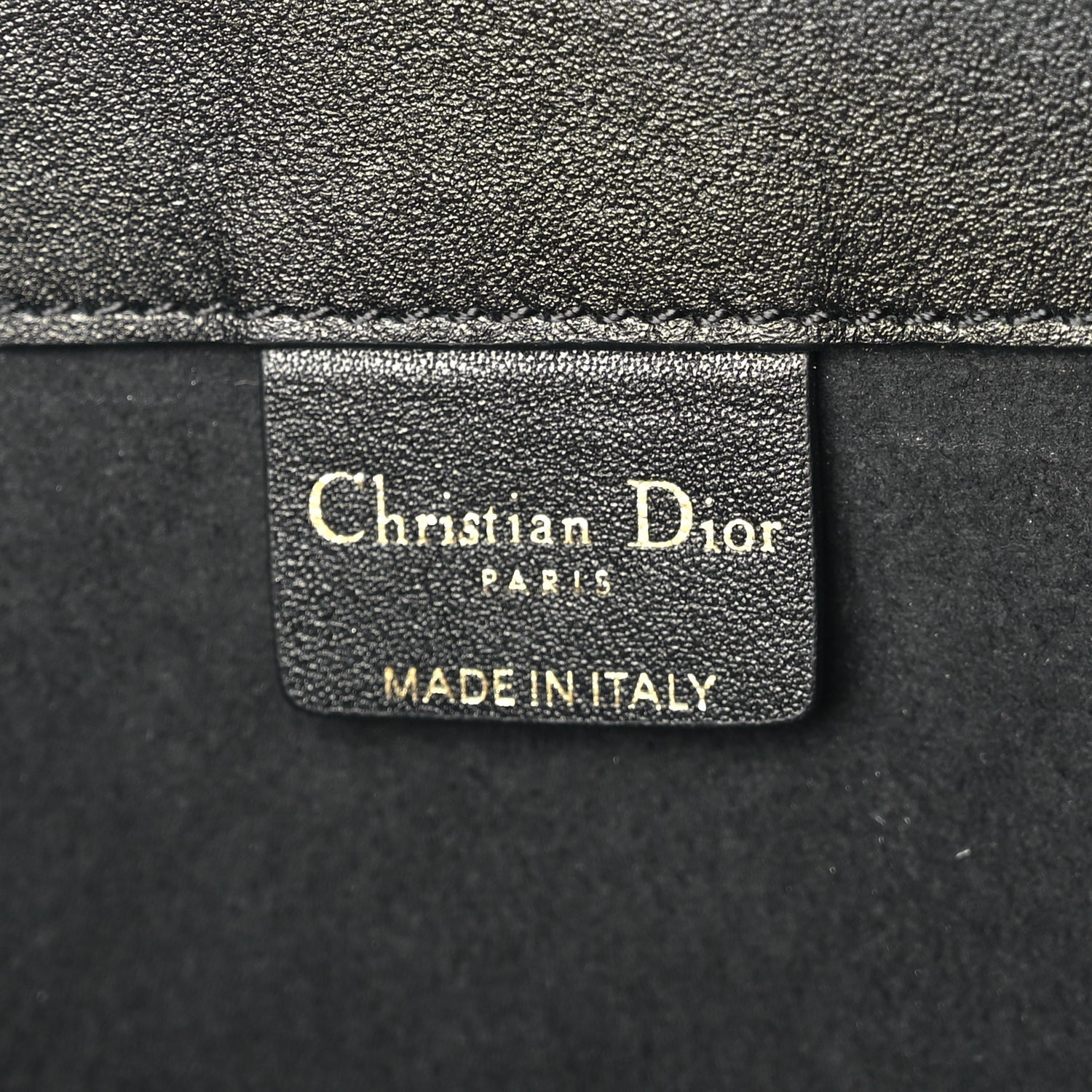 Christian Dior Calfskin Embossed Medium Book Tote Black