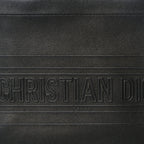 Christian Dior Calfskin Embossed Medium Book Tote Black