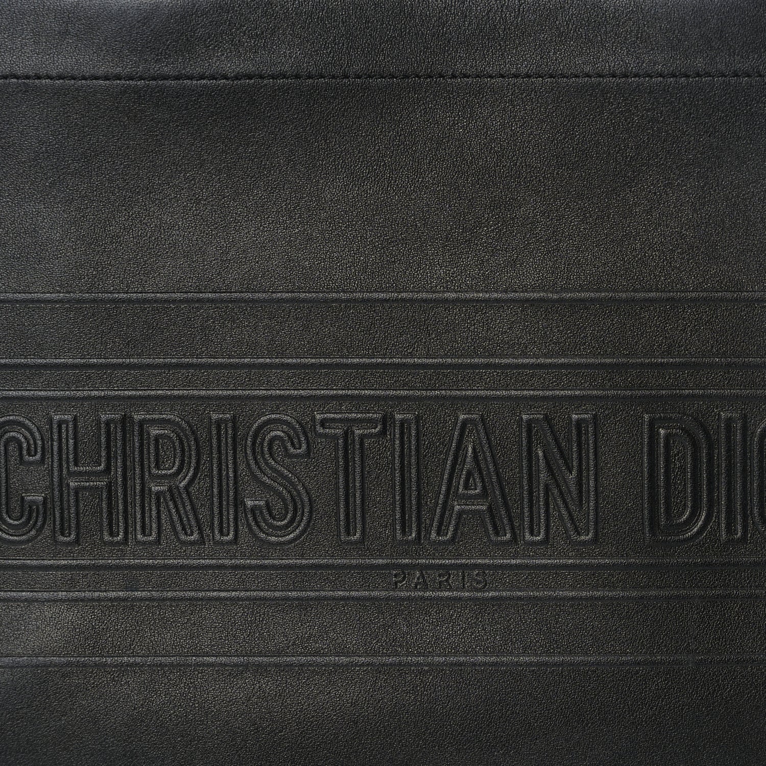 Christian Dior Calfskin Embossed Medium Book Tote Black