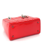 Christian Dior Patent Cannage Medium Lady Dior  Red
