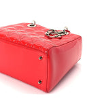 Christian Dior Patent Cannage Medium Lady Dior  Red