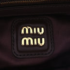 Miu Miu Calfskin Regular Arcadie Top Handle Bag Briarwood