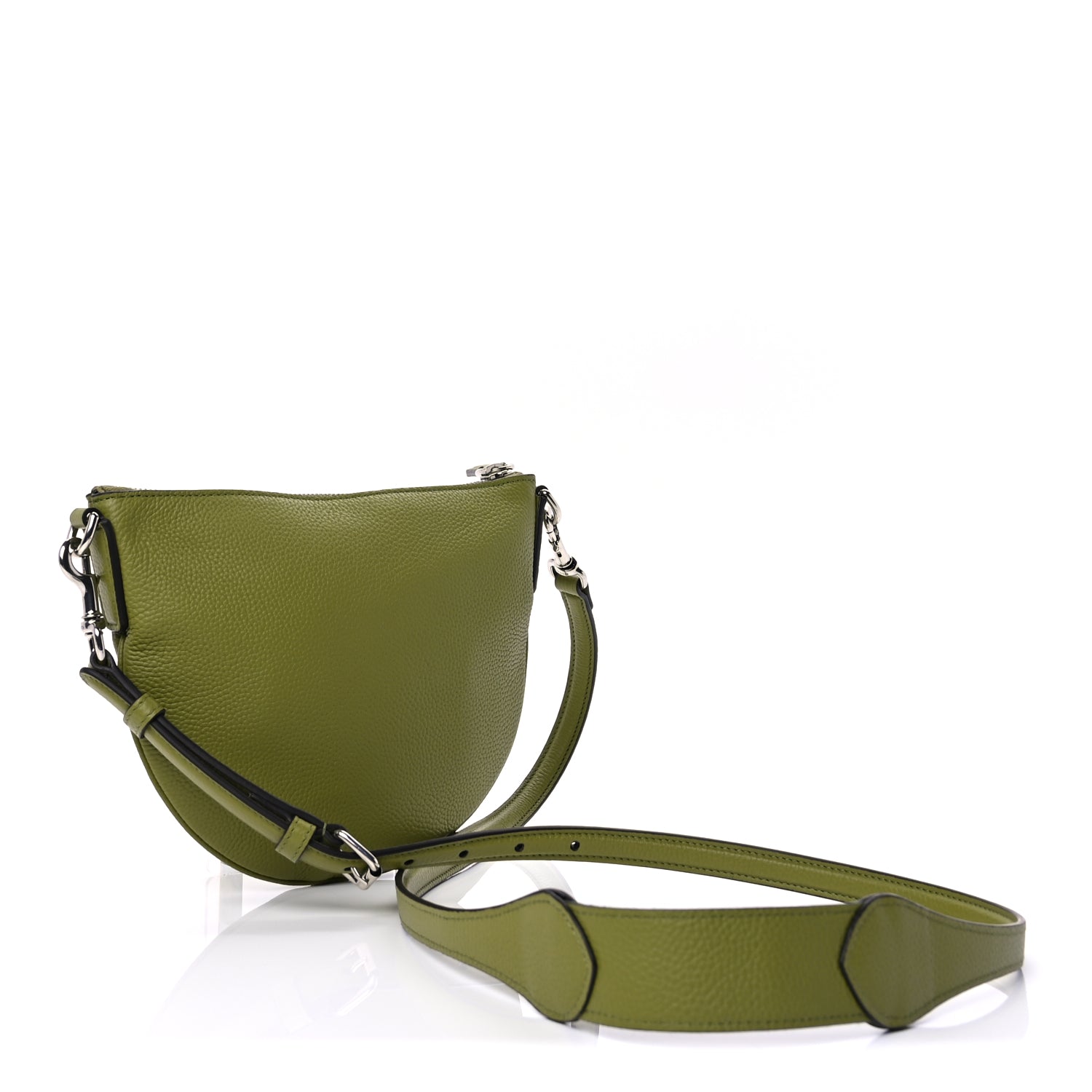 Gucci Pebbled Calfskin Mini B Shoudler Bag  Green