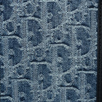 Christian Dior Denim Oblique Groove 25 Bag Blue Denim
