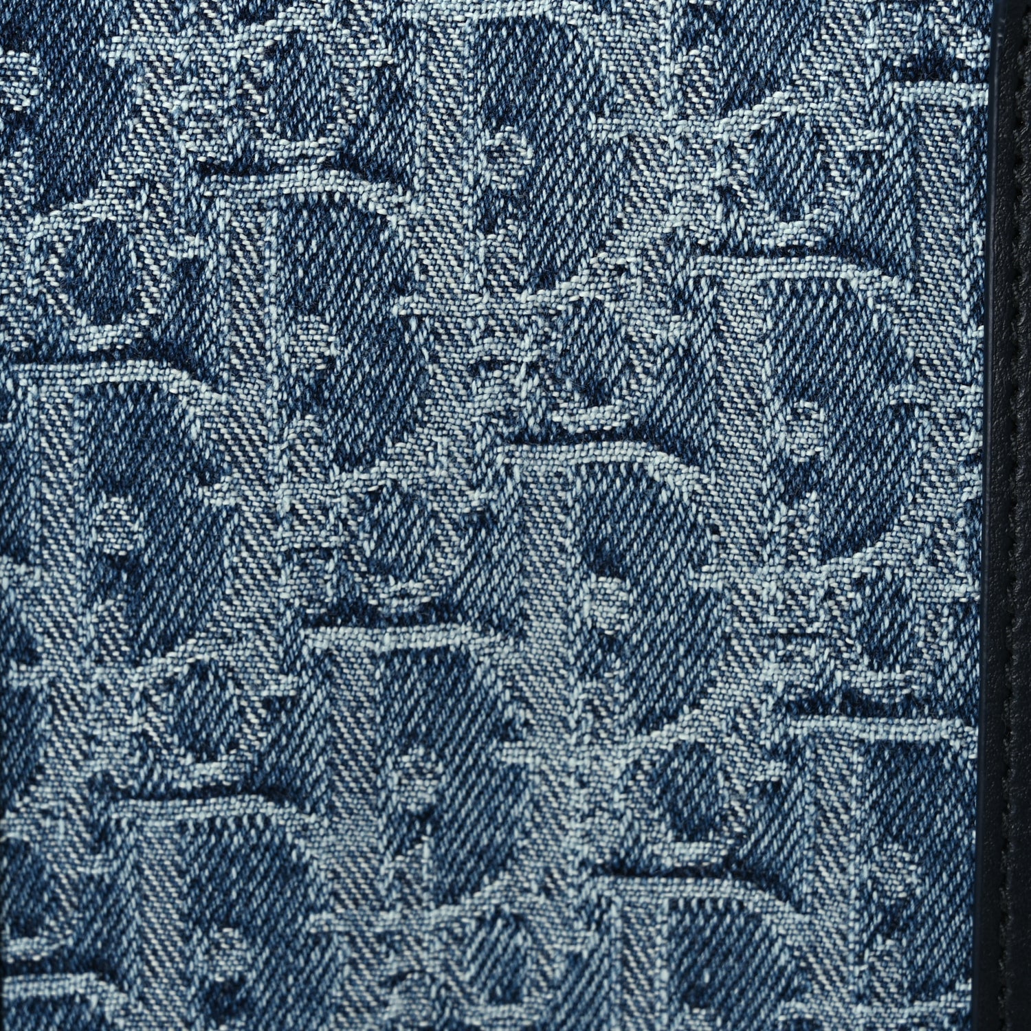 Christian Dior Denim Oblique Groove 25 Bag Blue Denim