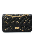 Chanel Calfskin Quilted Spoon Charms Brasserie 2.55 Reissue 225 Flap  Black