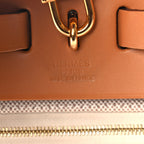 Hermes H Plume Canvas Vache Hunter Circuit 24 Herbag Zip Retourne 31 Orange Mecano Ecru Beige Naturel