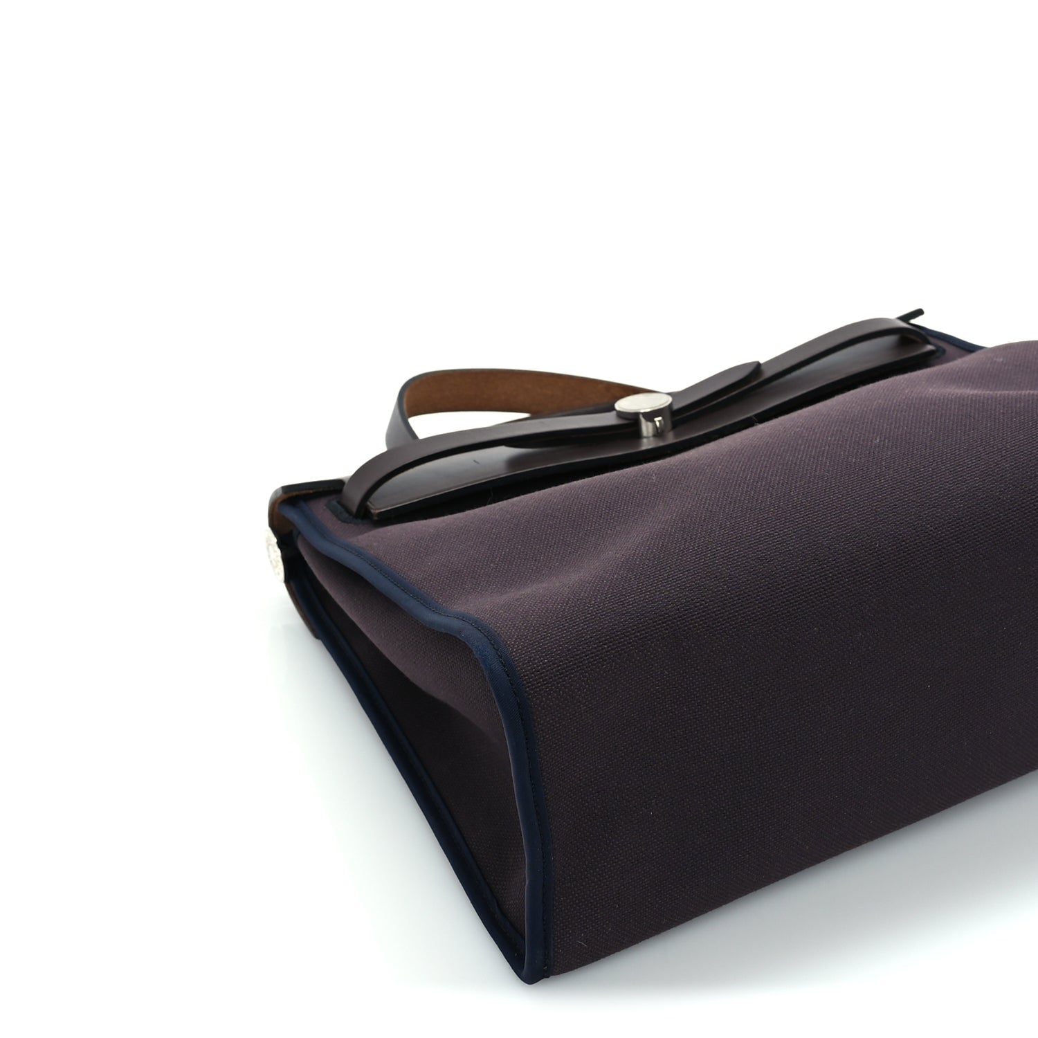 Hermes Vache Hunter Toile Herbag Zip 31 PM Cassis Ebony Indigo