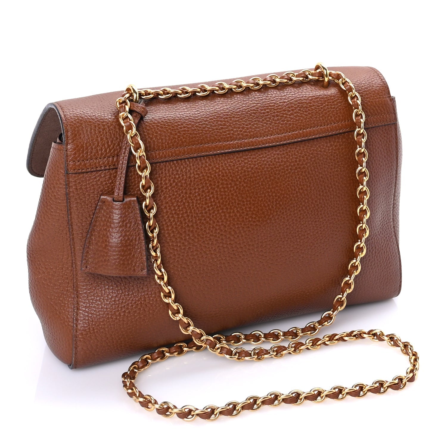 Mulberry Small Classic Grain Calfskin Medium Lily Flap  Oak