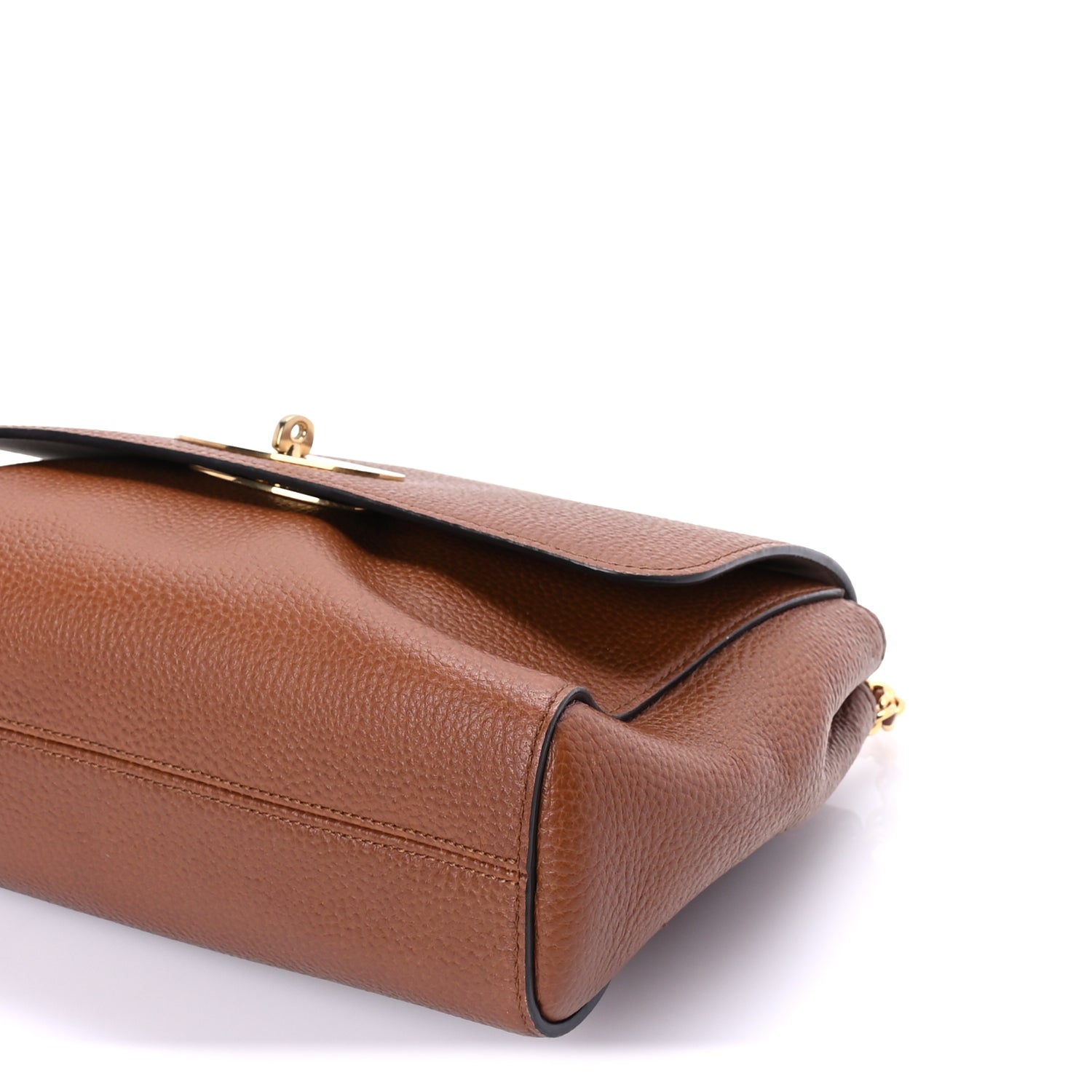 Mulberry Small Classic Grain Calfskin Medium Lily Flap  Oak