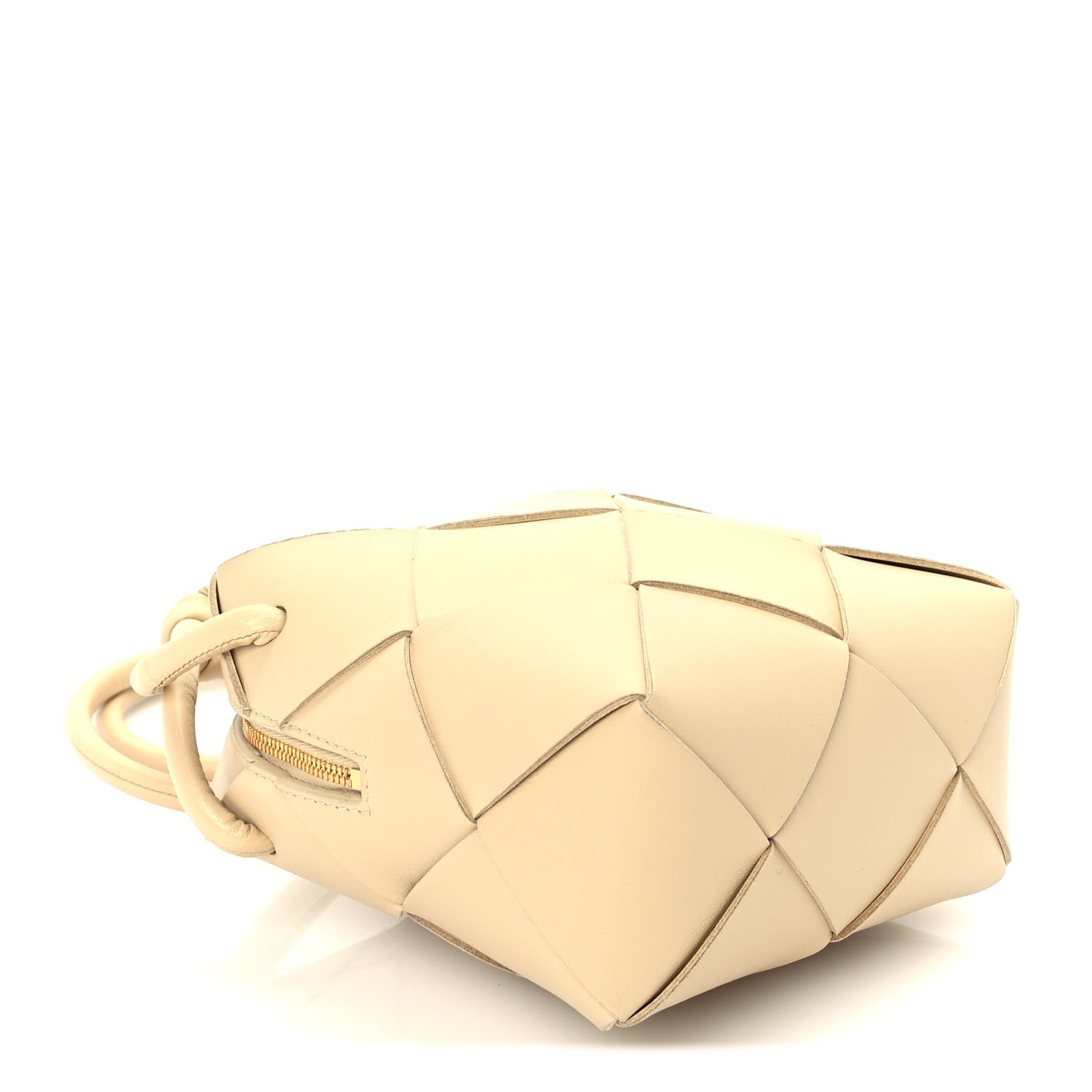 Bottega Veneta Lambskin Maxi Intrecciato Mini Cassette Camera Bag  Porridge