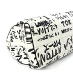 Louis Vuitton Calfskin Damier Scribble Keepall Bandouliere 50  Black White