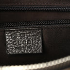 Gucci Monogram Dollar Calfskin Boston Duffle Bag Beige Ebony Testa di Moro Marrone Scuro